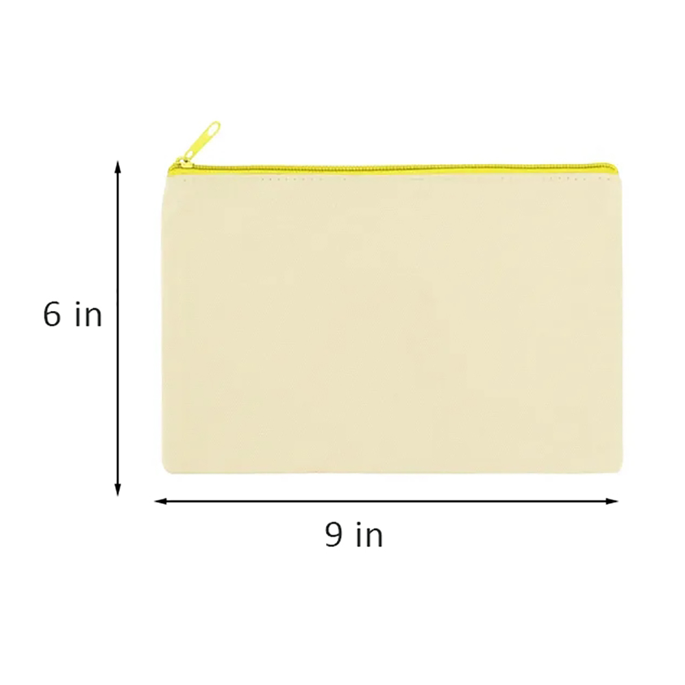 Zippered Cotton Canvas Pouch 3