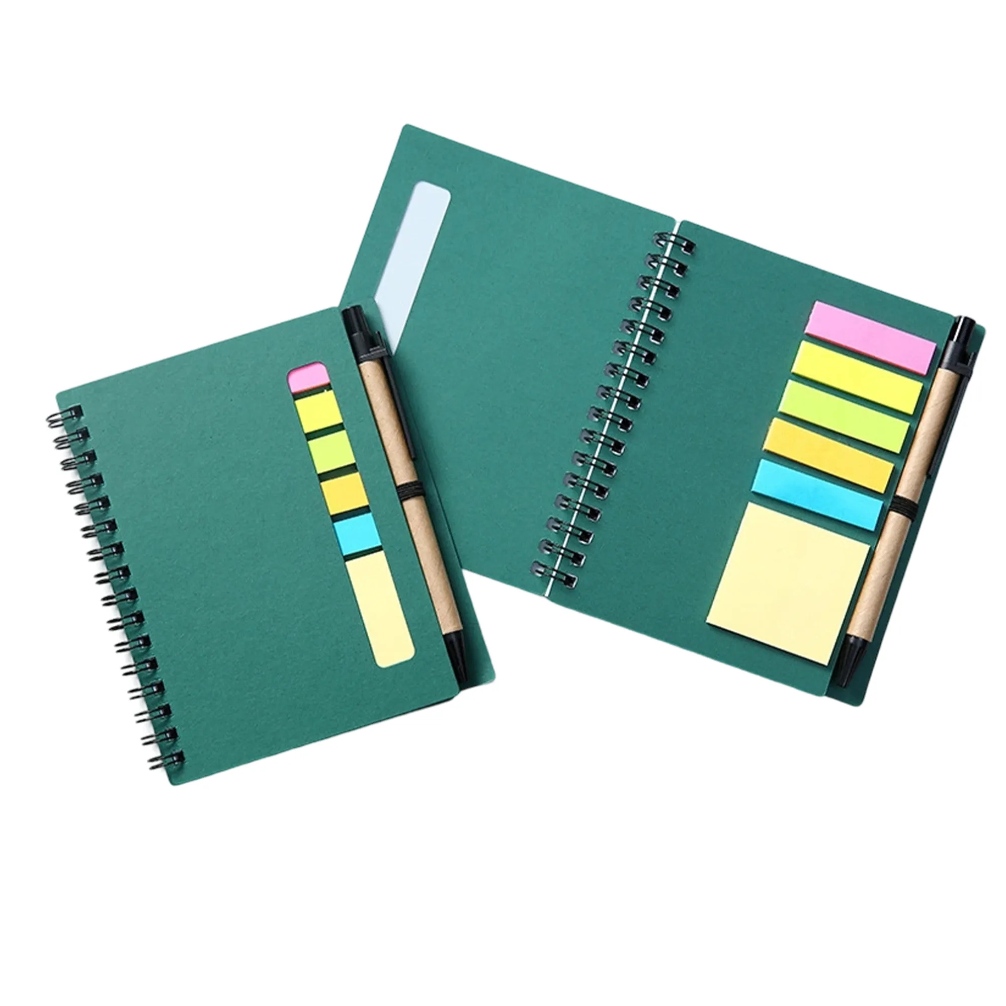 Durable Kraft Spiral Notepad with Pen and Sticky Pads 7