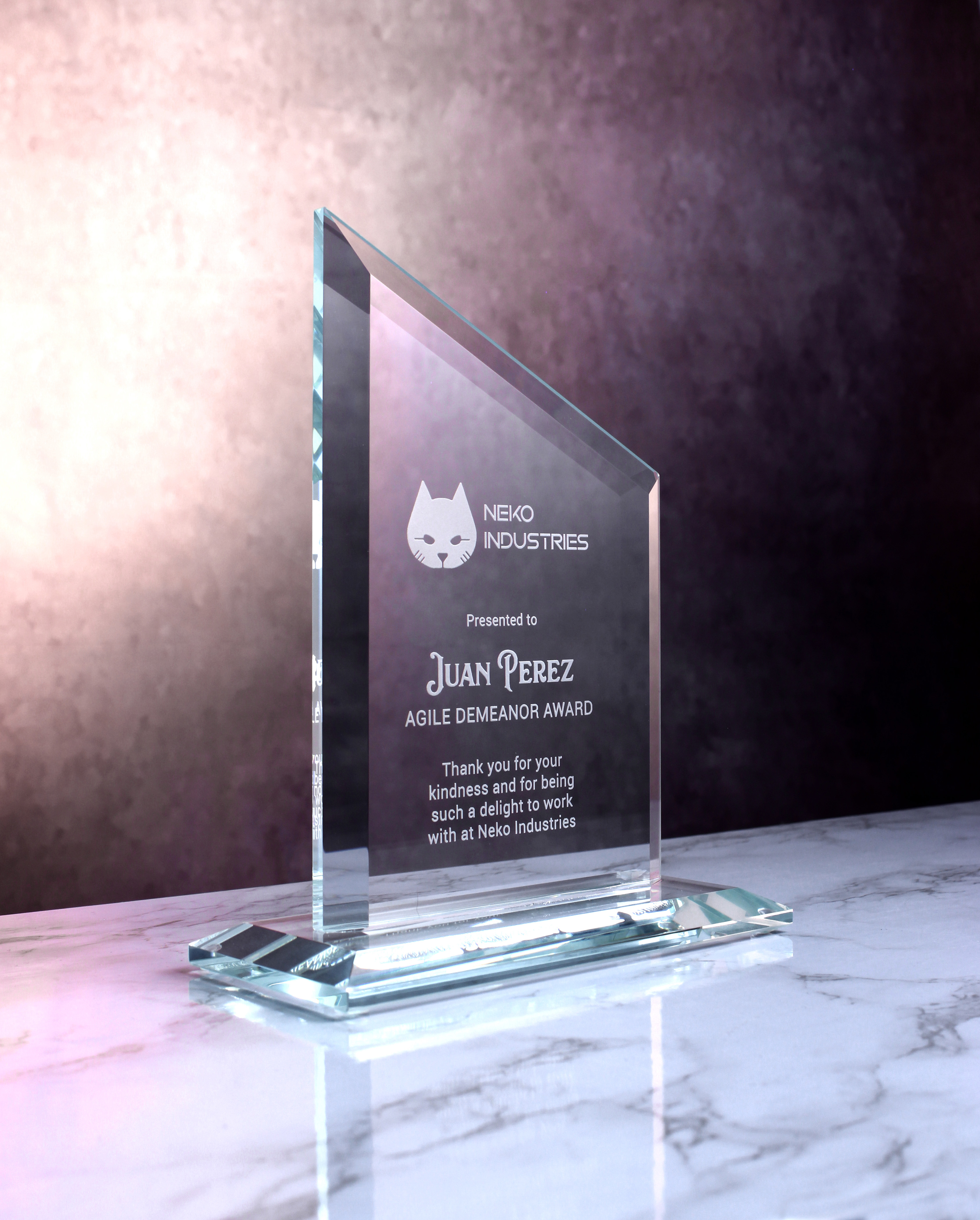 Starfire Clip Award (8"x6"x") 1