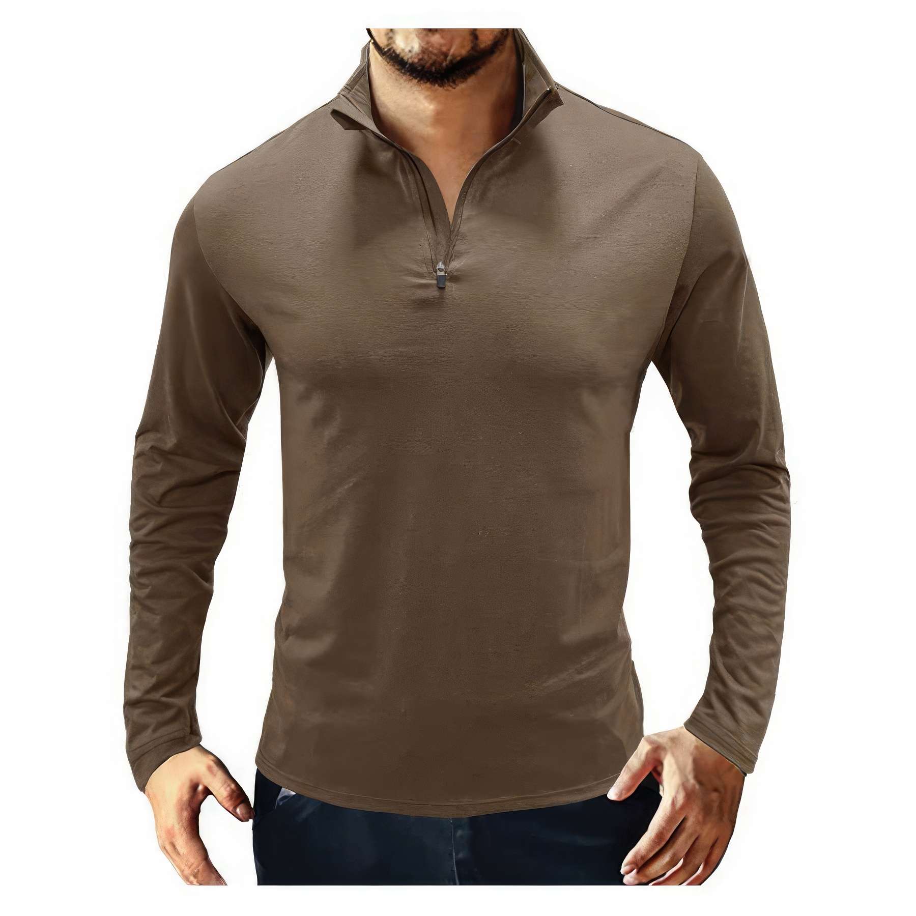 Personalized Stand Collar Long Sleeve Shirts 3