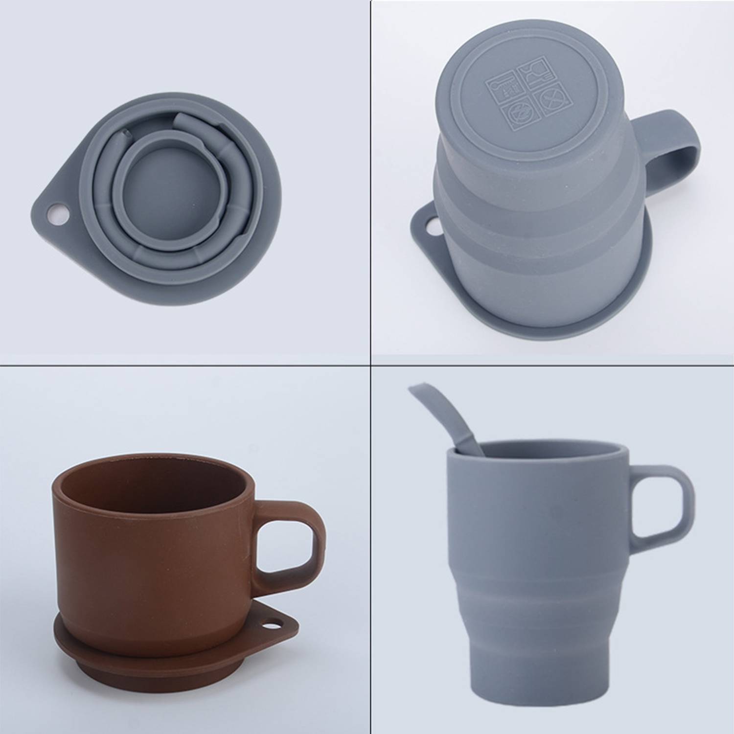 Silicone Foldable Cups W/ Straw 5