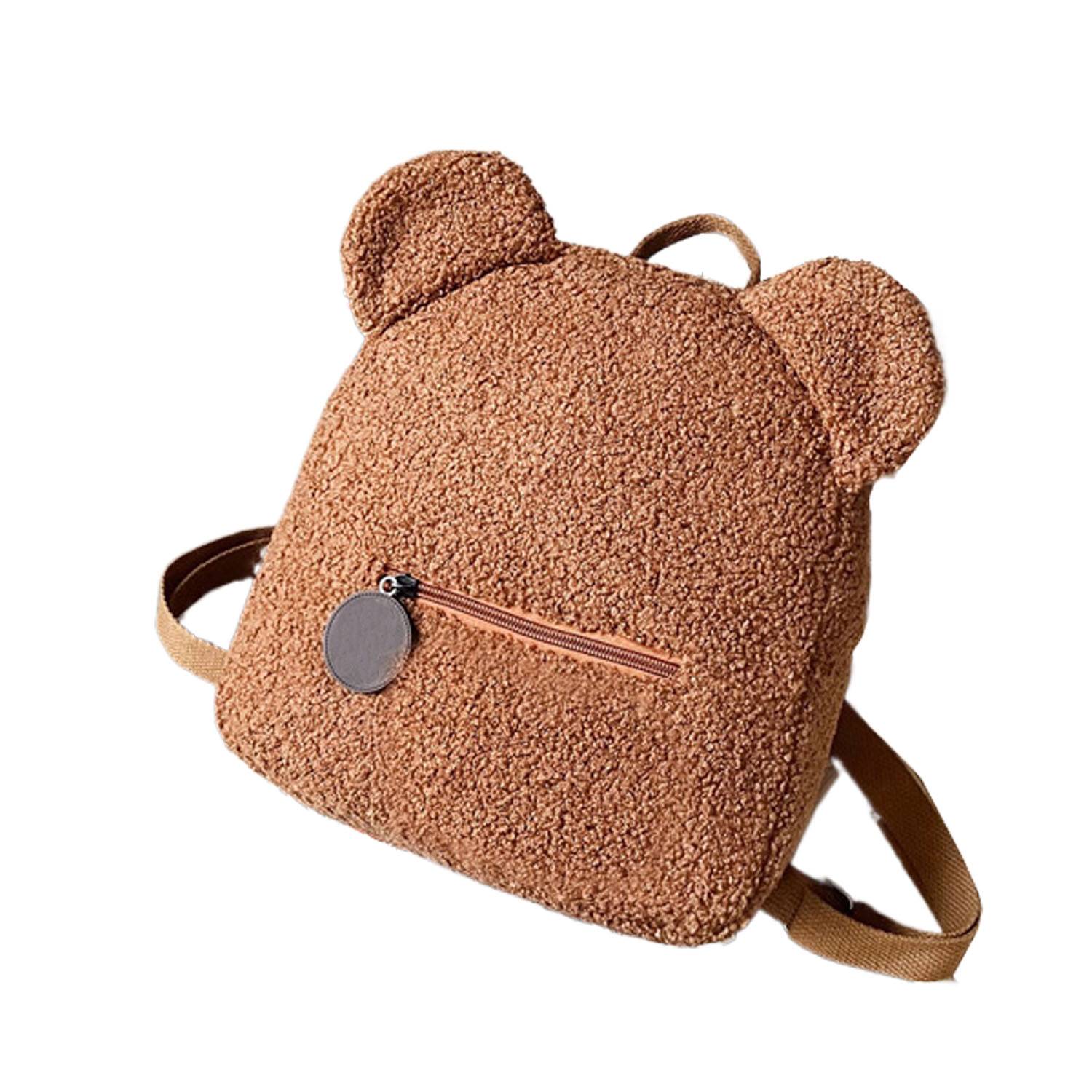 Compact Lightweight Adorable Plush Bear Backpack 8