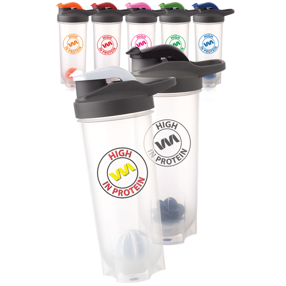 24 oz. Plastic Shaker Bottle with Mixer 4