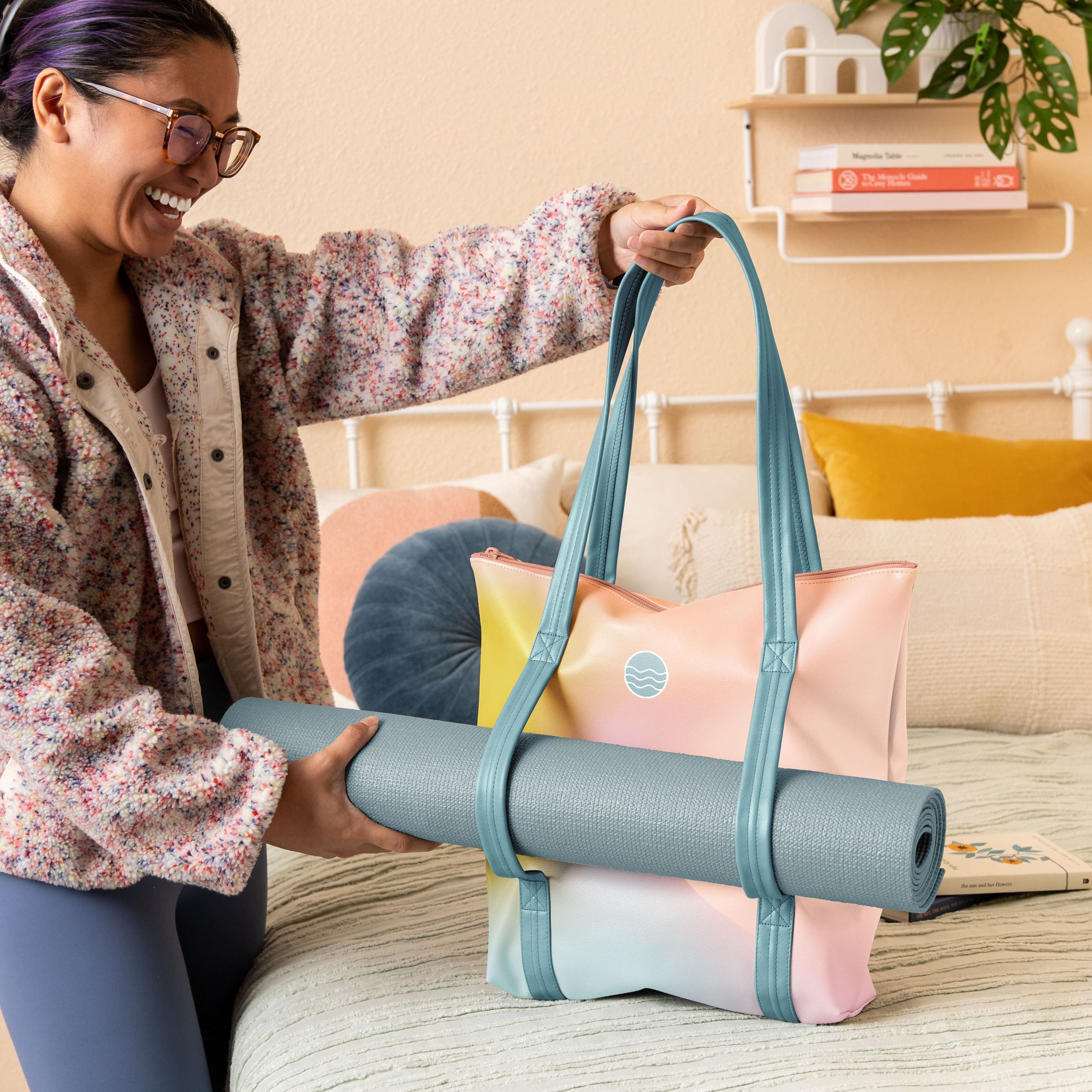 TWINKLES YOGA TOTE - VEGAN LEATHER