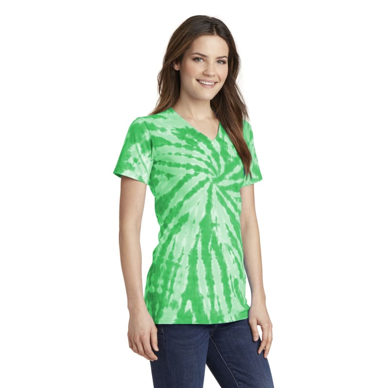 Port & Company Women's Tie-Dye V-Neck Tee. 6