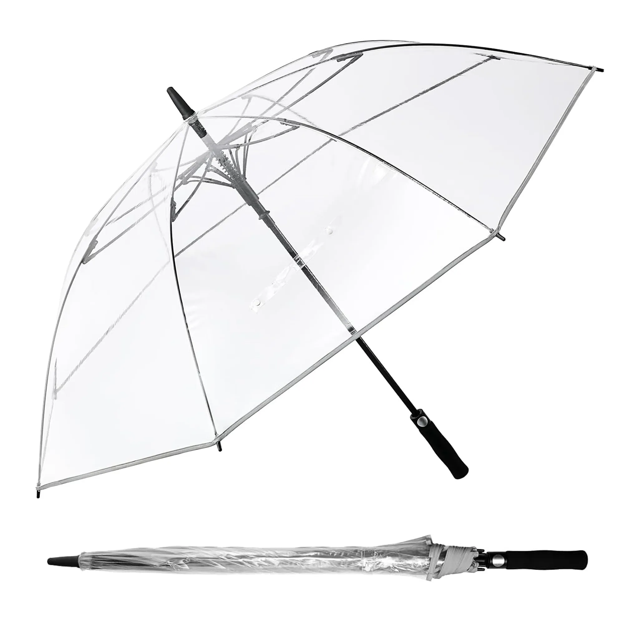 54" Arc Clear Automatic Umbrella