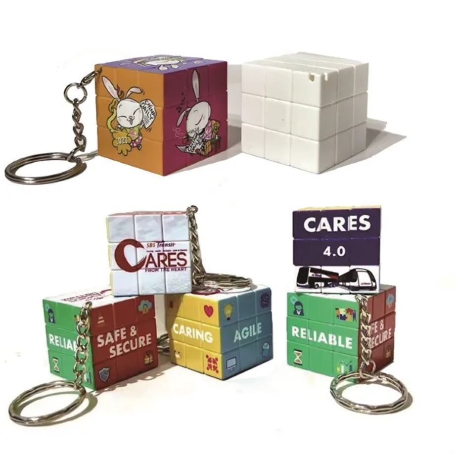 1 3/8'' Puzzle Cube w/ Key Chain 2