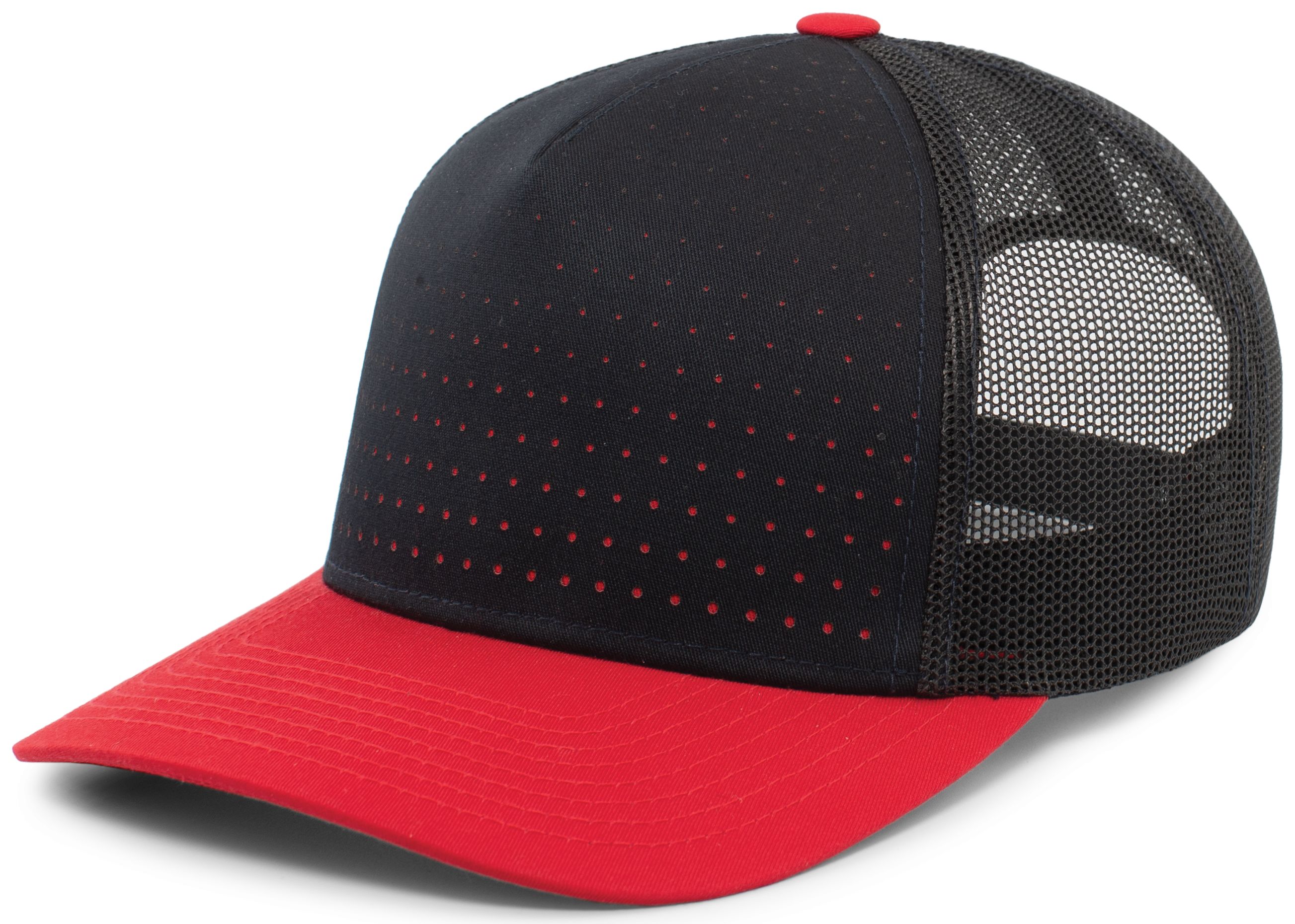 Perforated 5-Panel Trucker Snapback Cap 2
