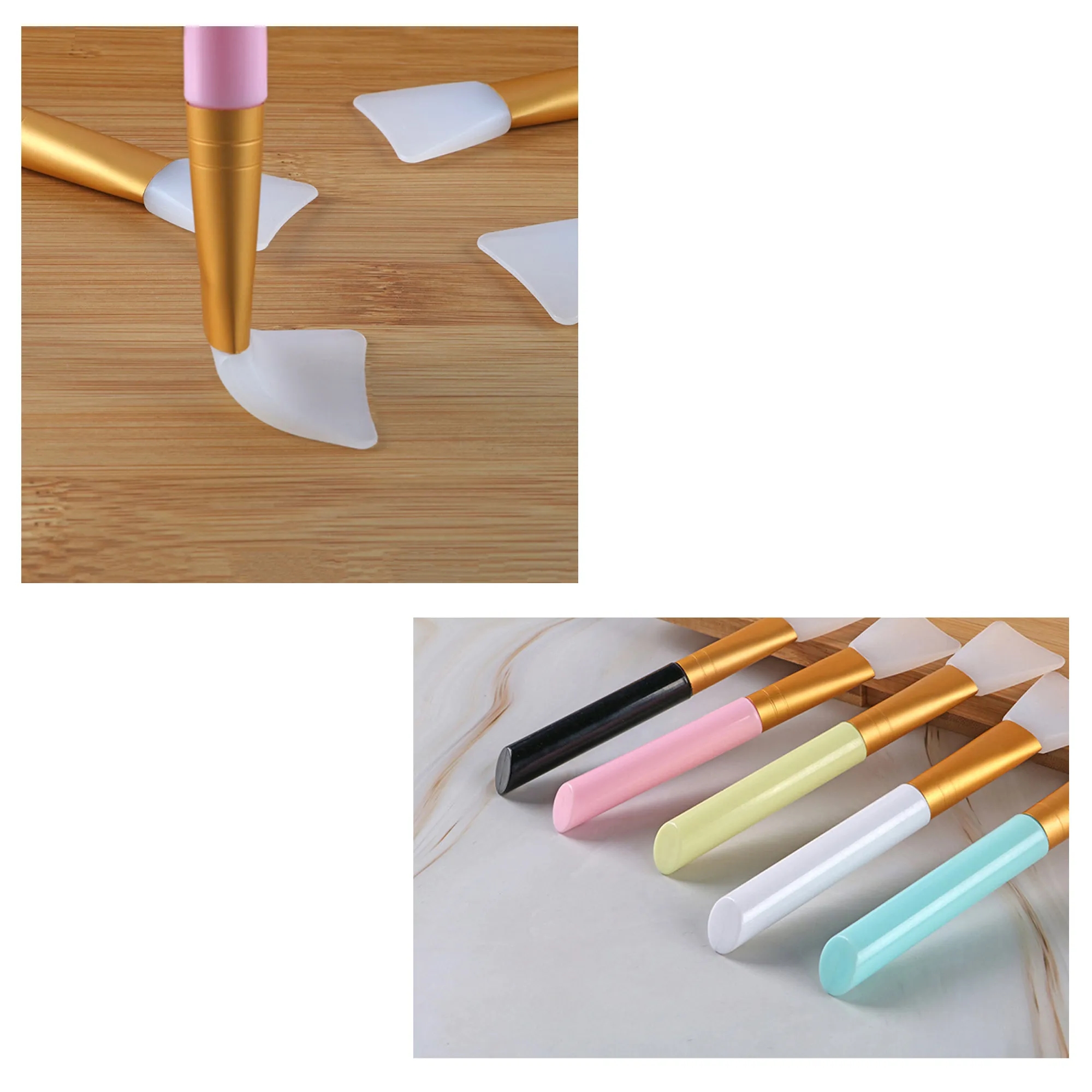 MOQ 10PCS Customize Soft Silicone Facial Mud Applicator Clay 5