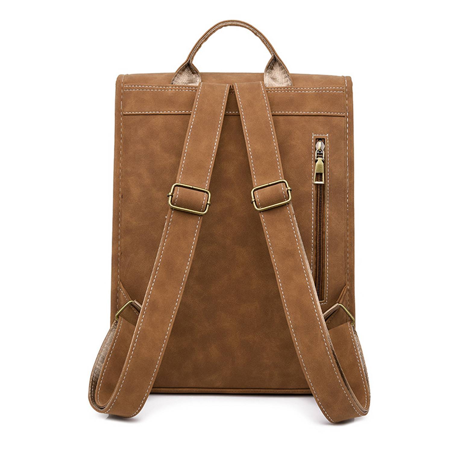 PU large-capacity simple casual backpack 2