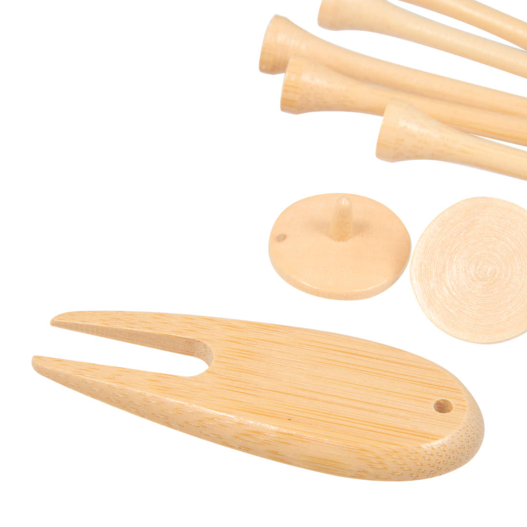 Bamboo Golf Tee Set with Recycled Pouch 22