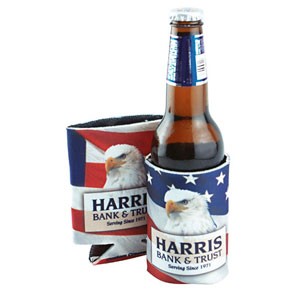 Custom Patented Coolie Beverage Insulator w/ 4 Color Process, custom koozie with logo imprint 2