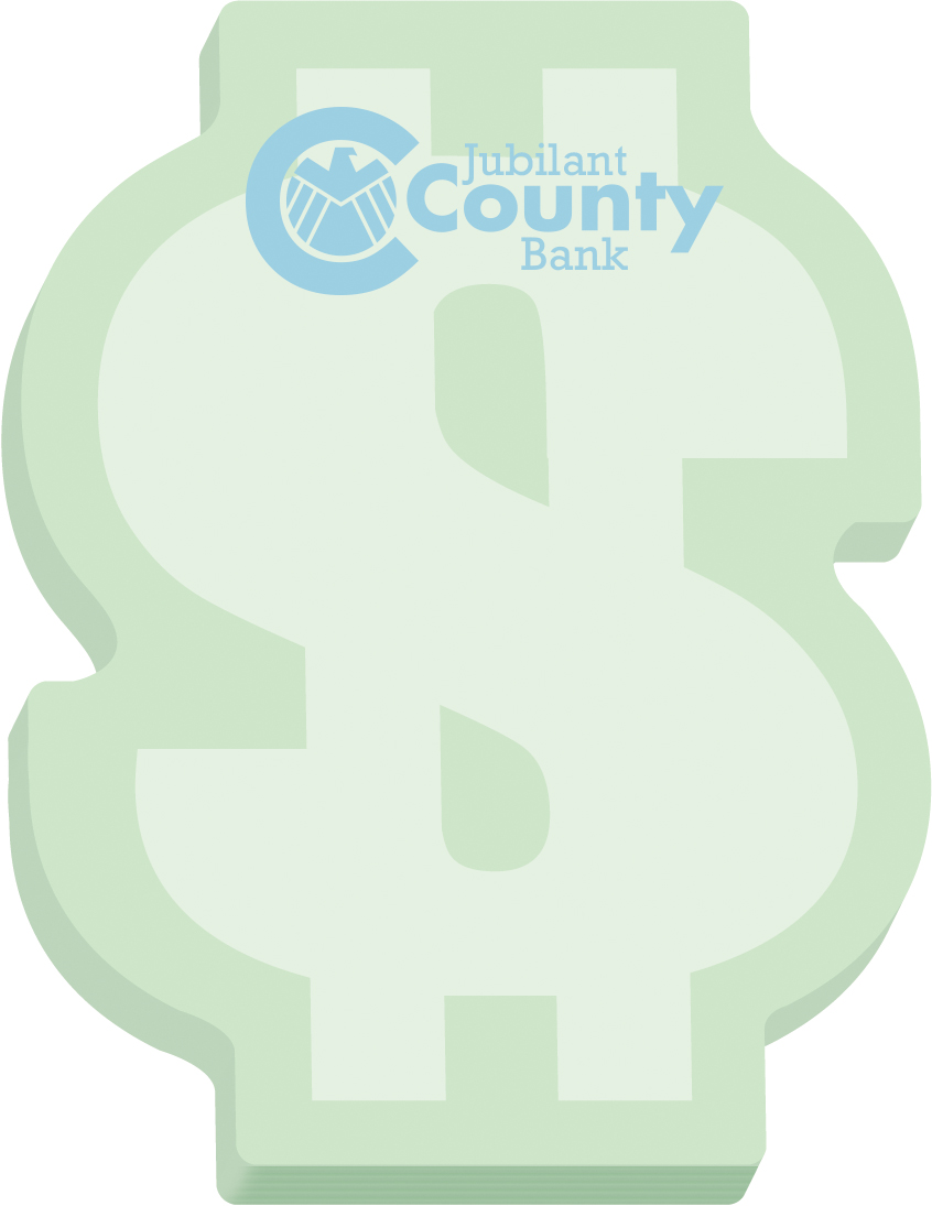 Souvenir® Sticky Note™ 4" x 3" Die Cut Pad, 50 sheet 3