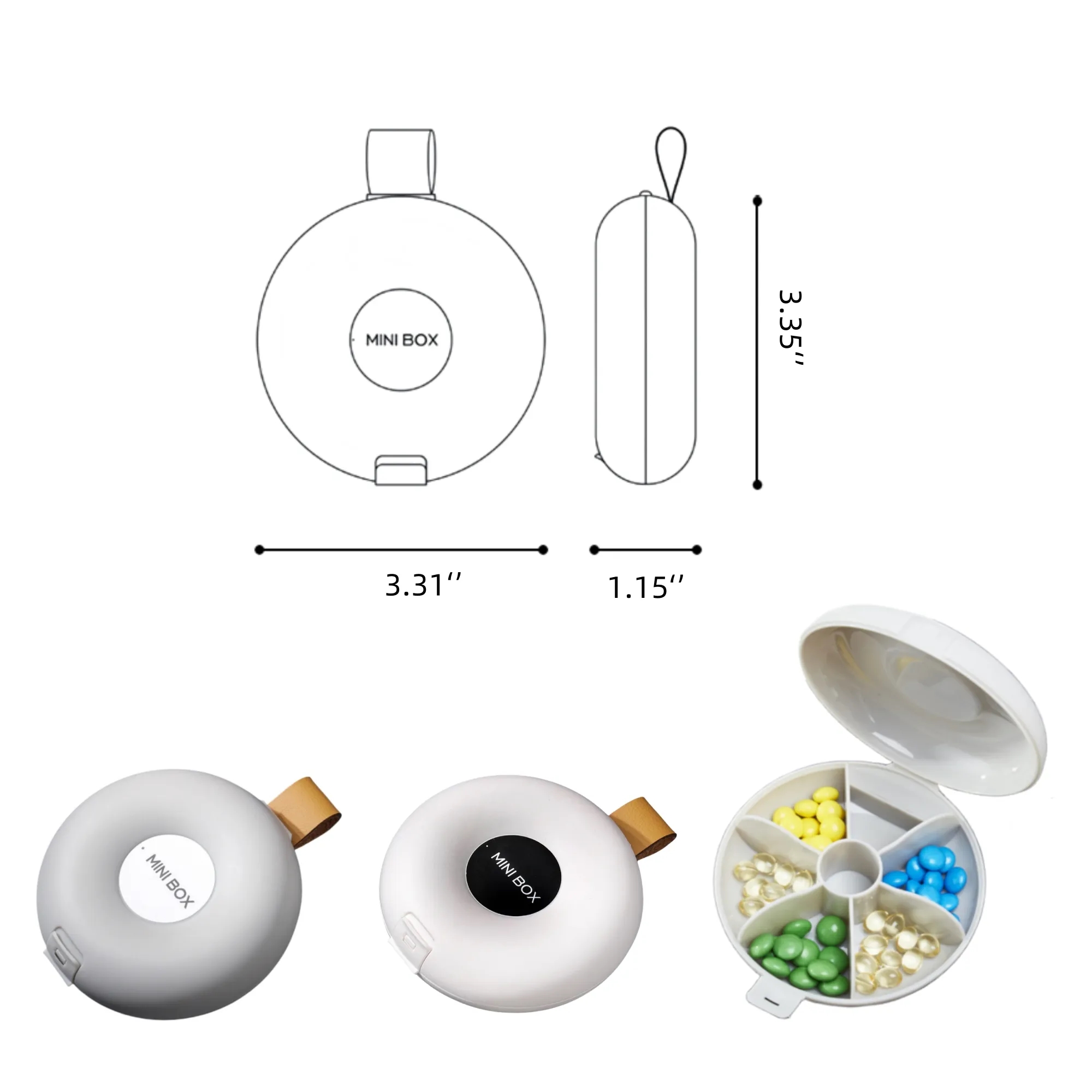 Portable Travel Small Pill Vitamin Box 4