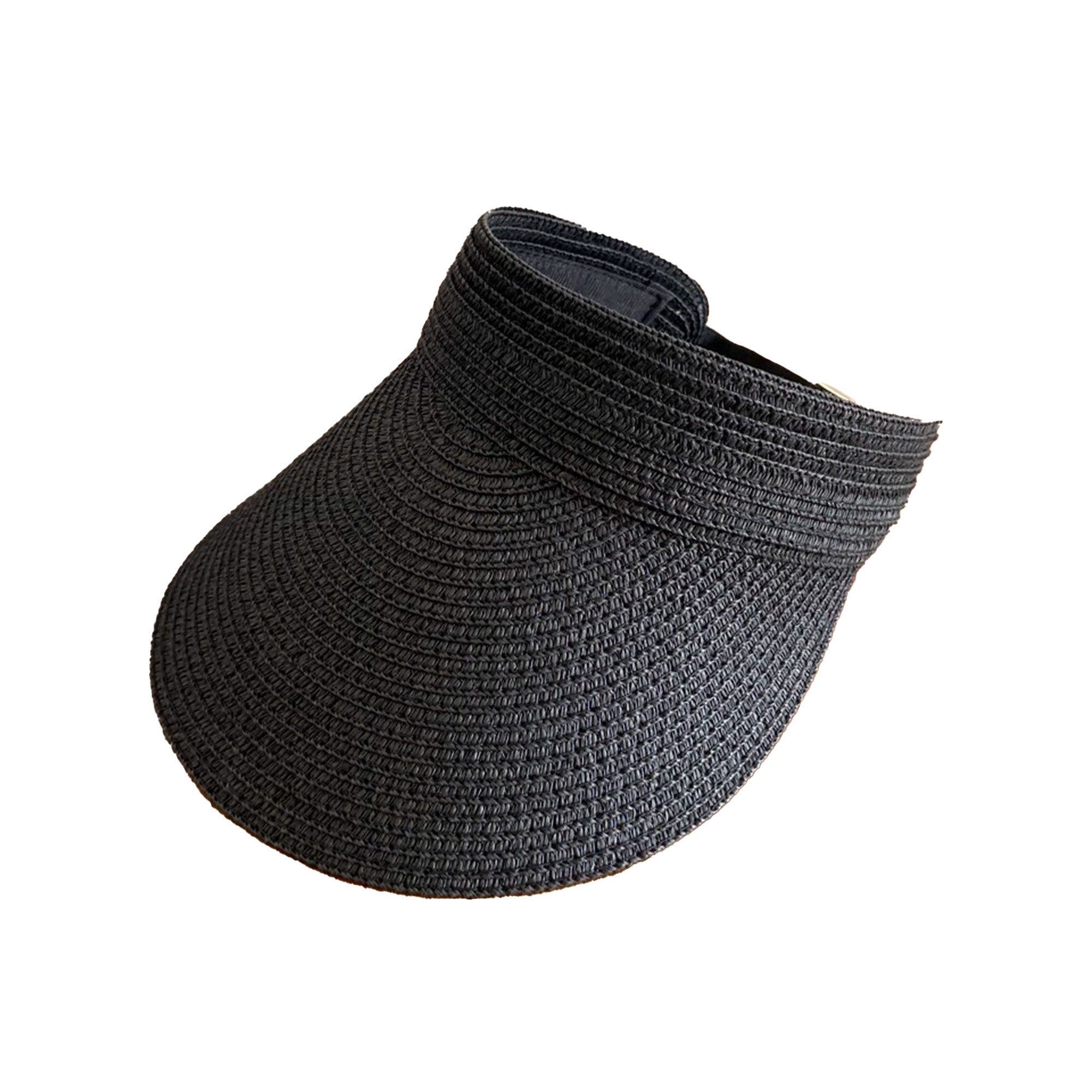 Womens Beach Wide Brim Straw Sun Visor Hat 4