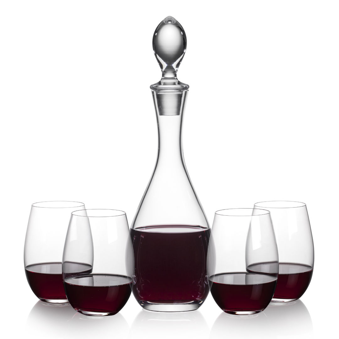 Malvern Decanter & Laurent Stemless Wine 5
