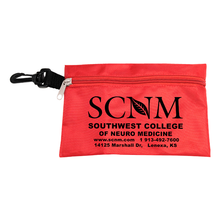 "CHIP" 15 Piece Golf Kit in Supersized Zipper Pack Components inserted into Zipper kit with Carabine 3