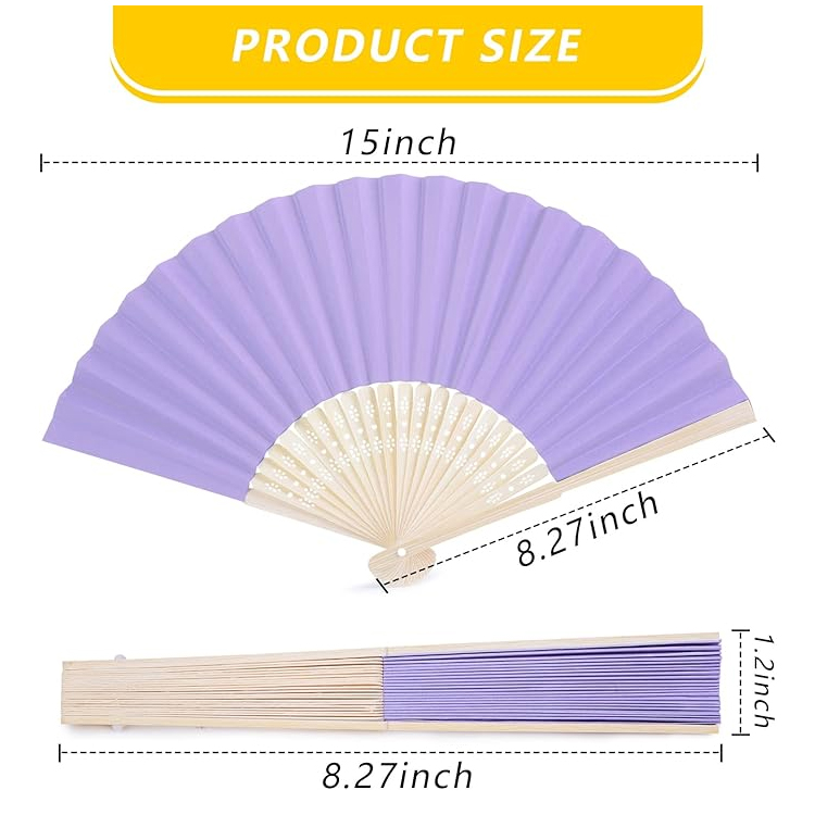 Personalized Craft Paper Folding Hand Fan 3