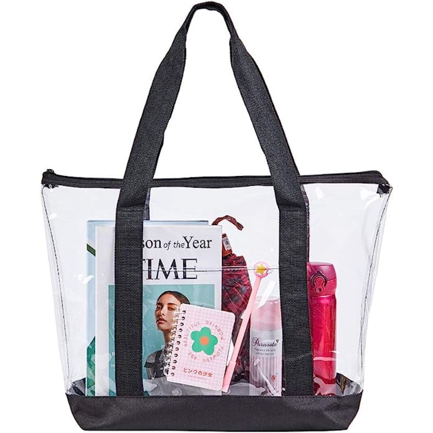 Fashion Tote Bag Stadium Approved Clear PVC Transparent Shoulder Handbag 5