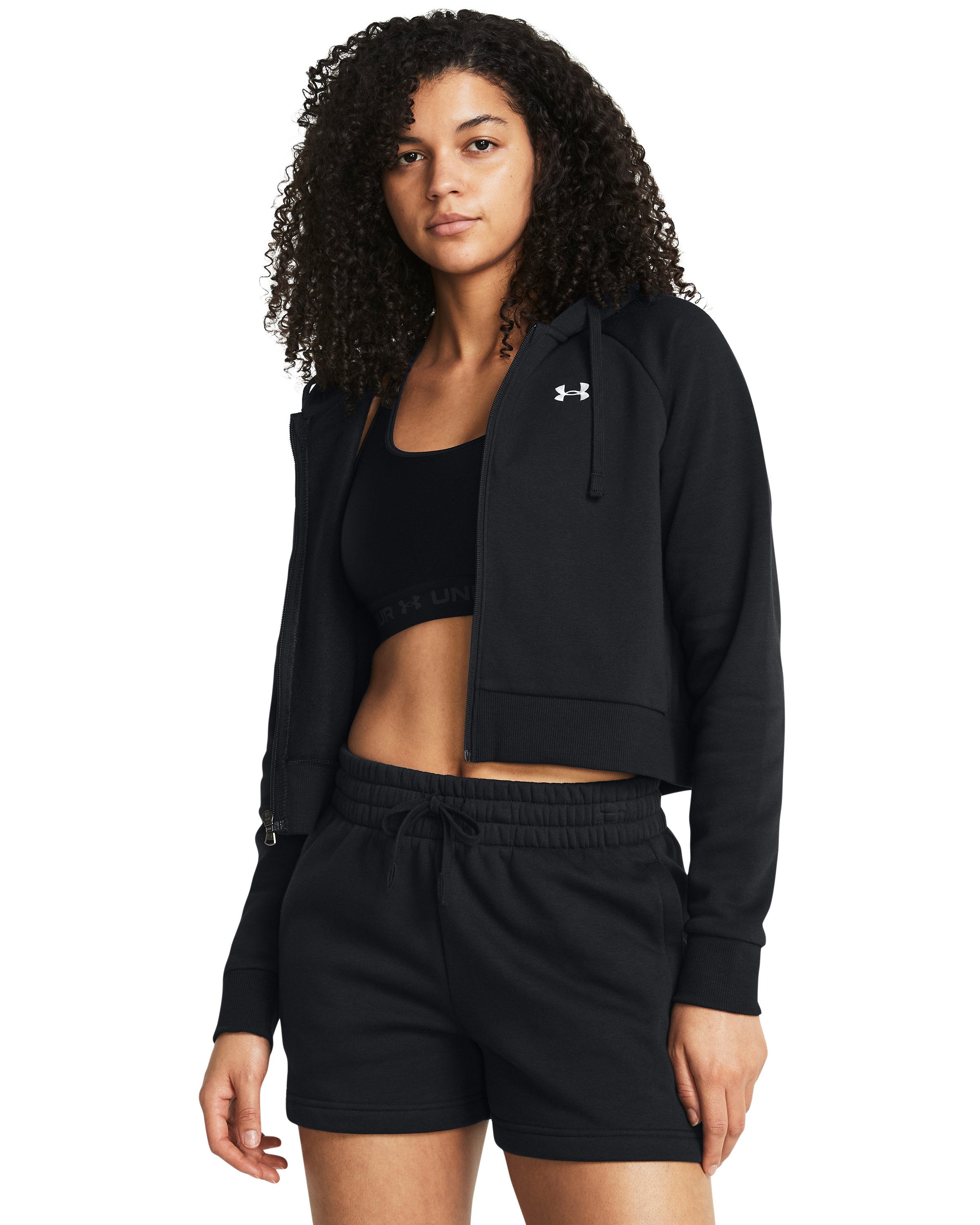 UA Rival Fleece Women's Crop Full-Zip 3