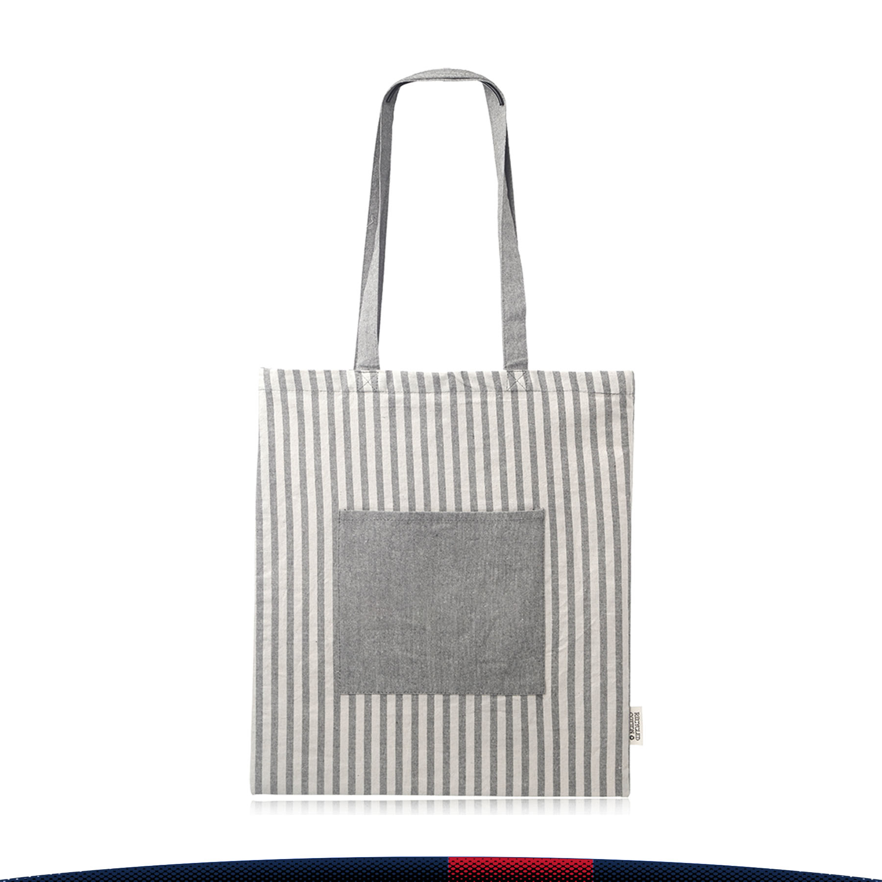 Gomoc Striped Tote Bags, custom tote bag with logo imprint 3