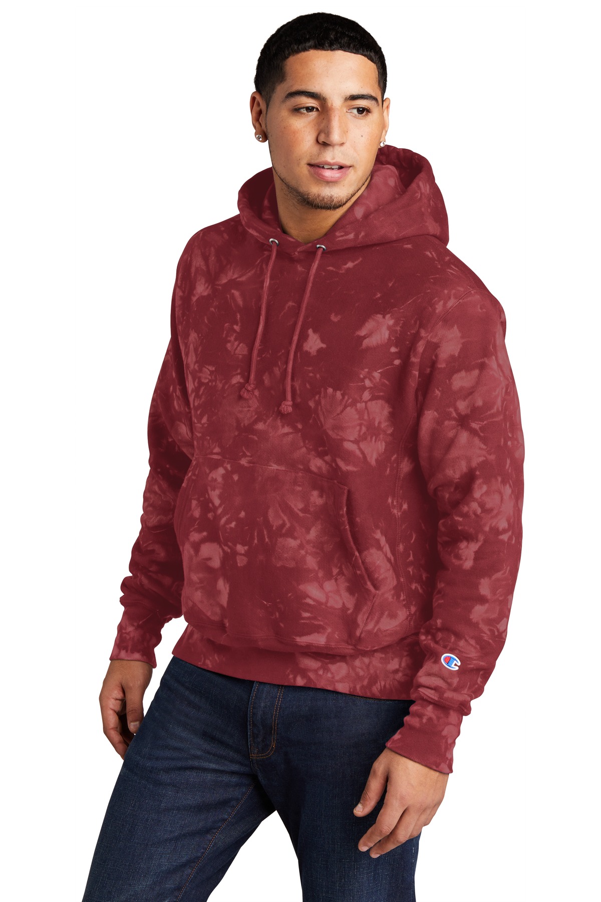 Champion Reverse Weave Scrunch-Dye Tie-Dye Hooded Sweatshirt. TDS101, custom hoodie or sweatshirt with logo imprint 17