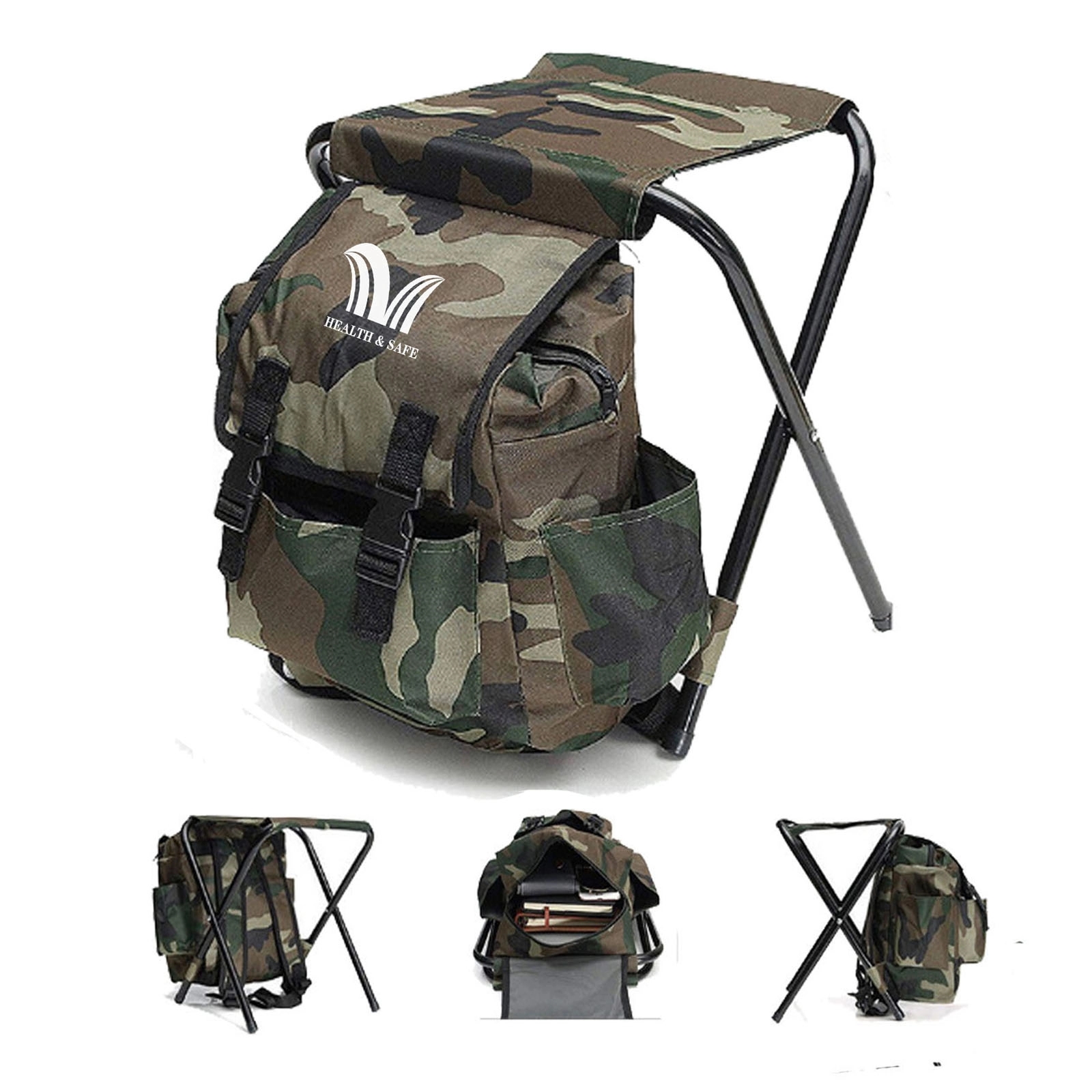 2-in-1 Outdoor Foldable Backpack w/ Chair 1