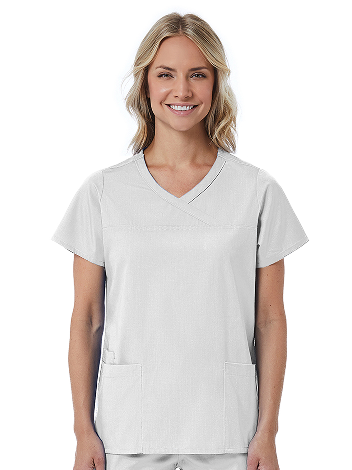Maevn - Red Panda - Women's Three-Pocket Curved Mock Wrap Top 12