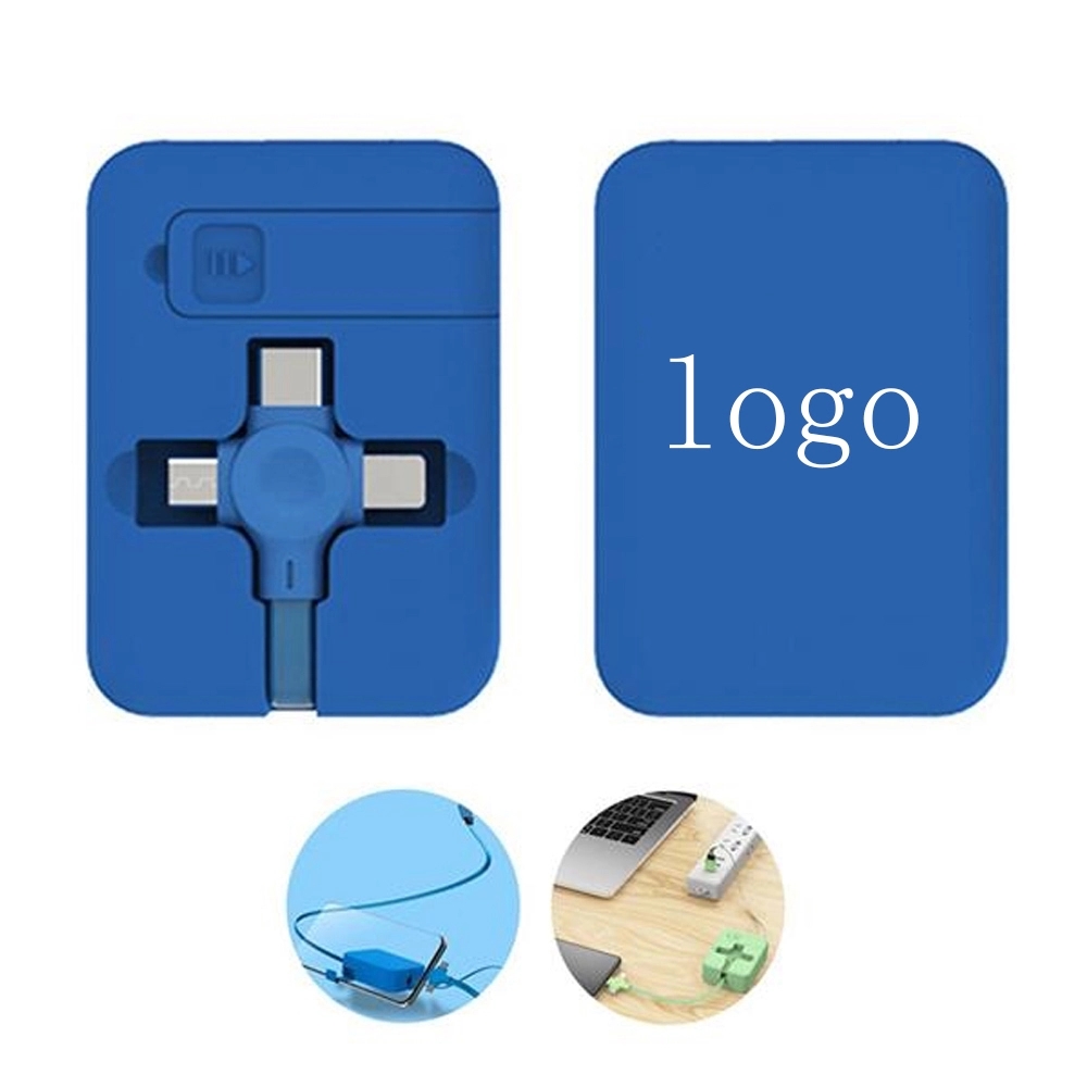 3 in1 Retractable Flat USB Cable 3