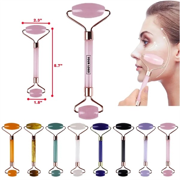 Download Image Luxe Natural Face Roller with Rose Quartz Luxe Natural Face Roller 1
