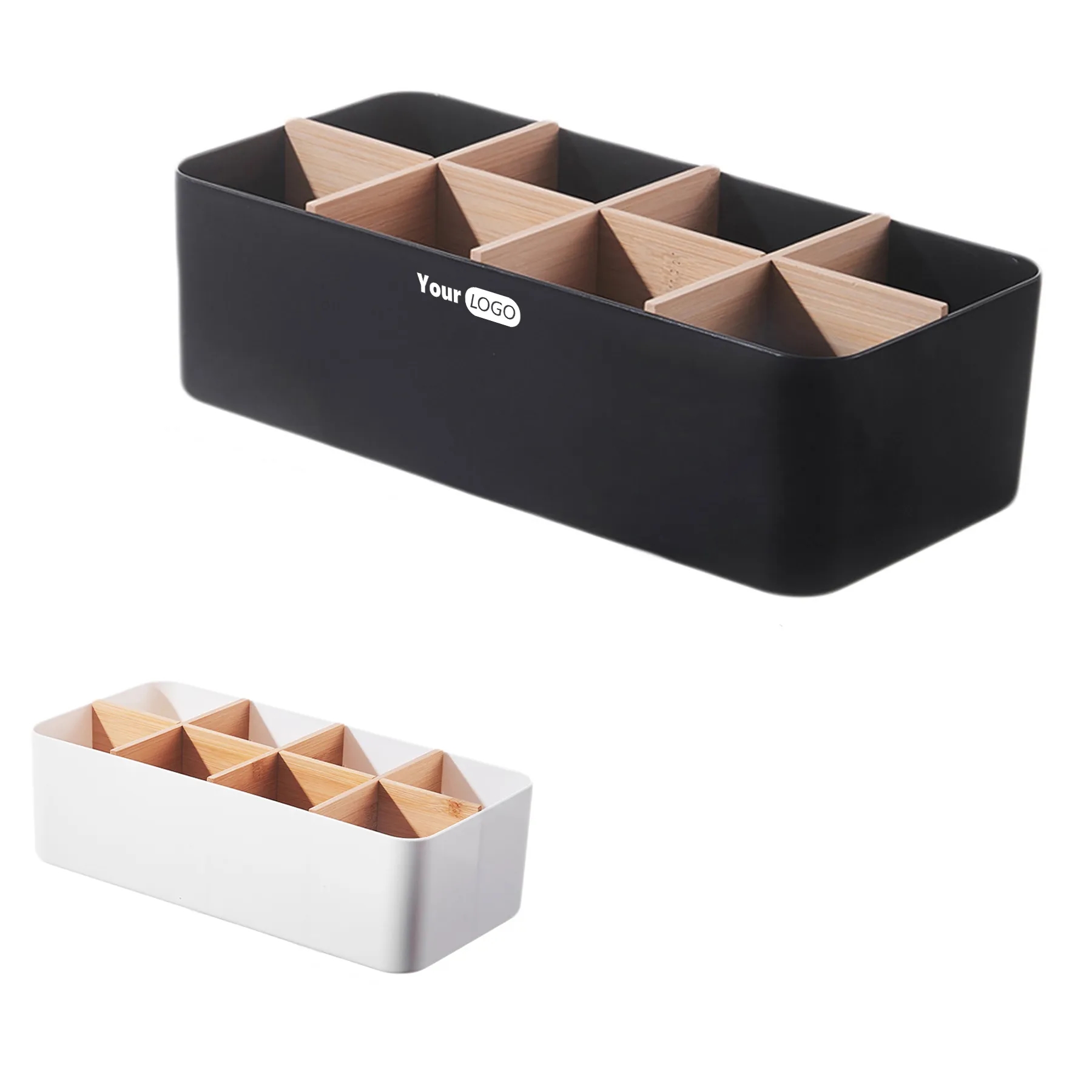 Plastic Rectangular 8-Compartment Tabletop Storage Box 3