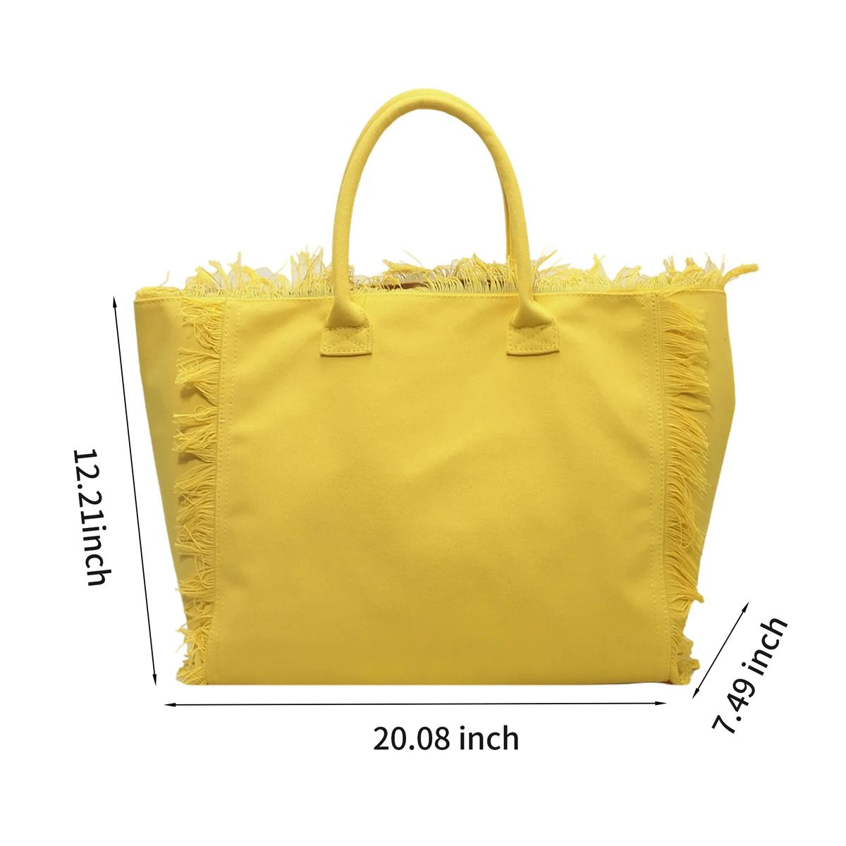 20 Inch Tote with Stylish Fringe Accent 6