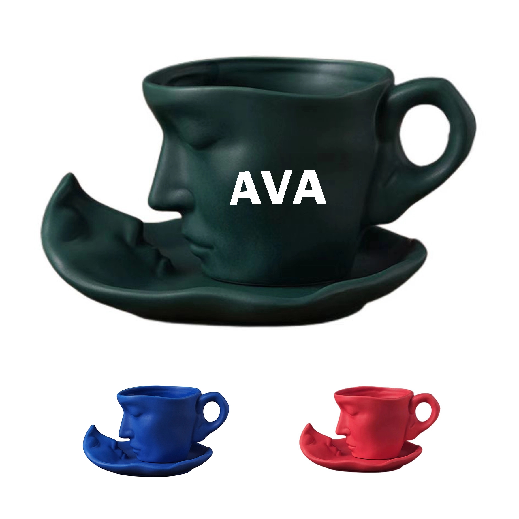 Kiss of Art Ceramic Coffee Cup and Saucer 5