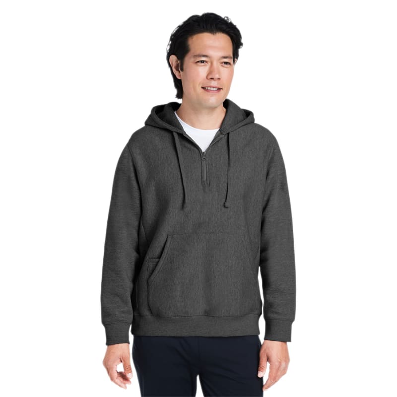 Team 365 Unisex Zone HydroSport™ Heavyweight Quarter-Zip Hooded Sweatshirt 2