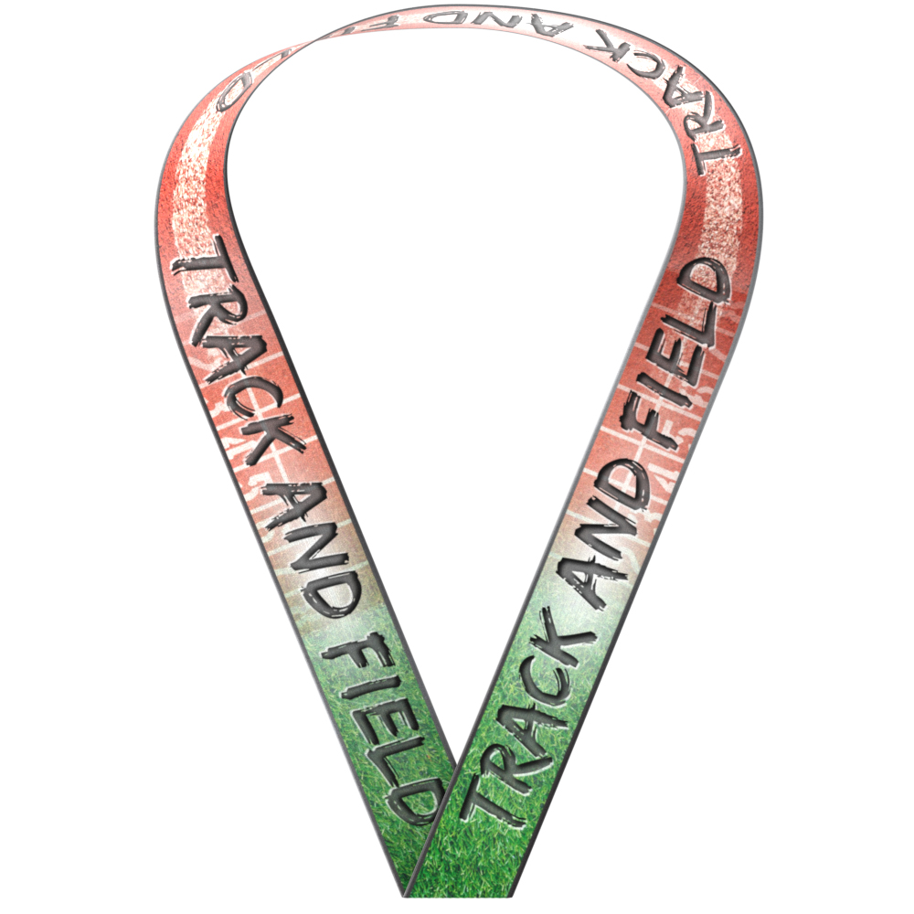 1-1/2" x 34" Sublimated Track & Field Sewn Through Neckband 2