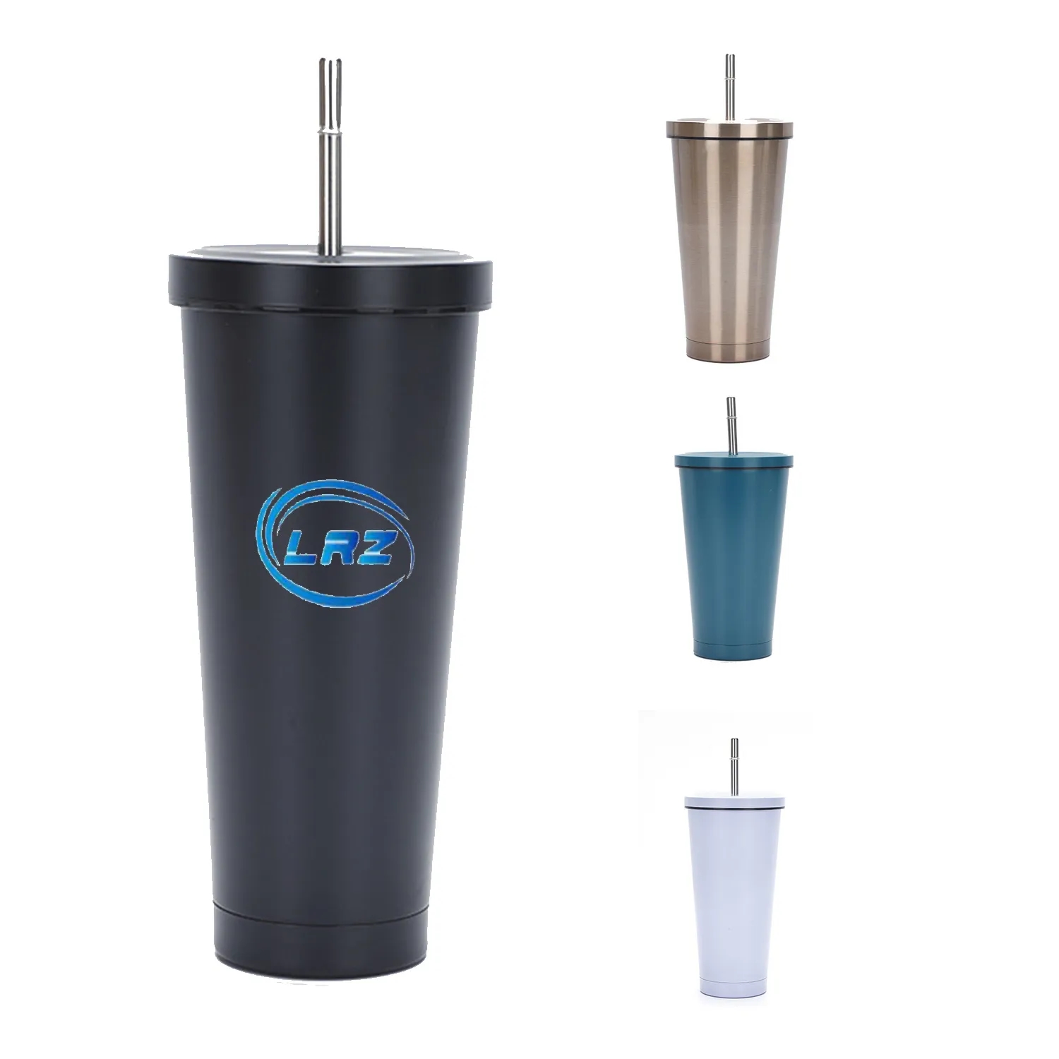 Stainless Steel Straw Thermos Cup 8