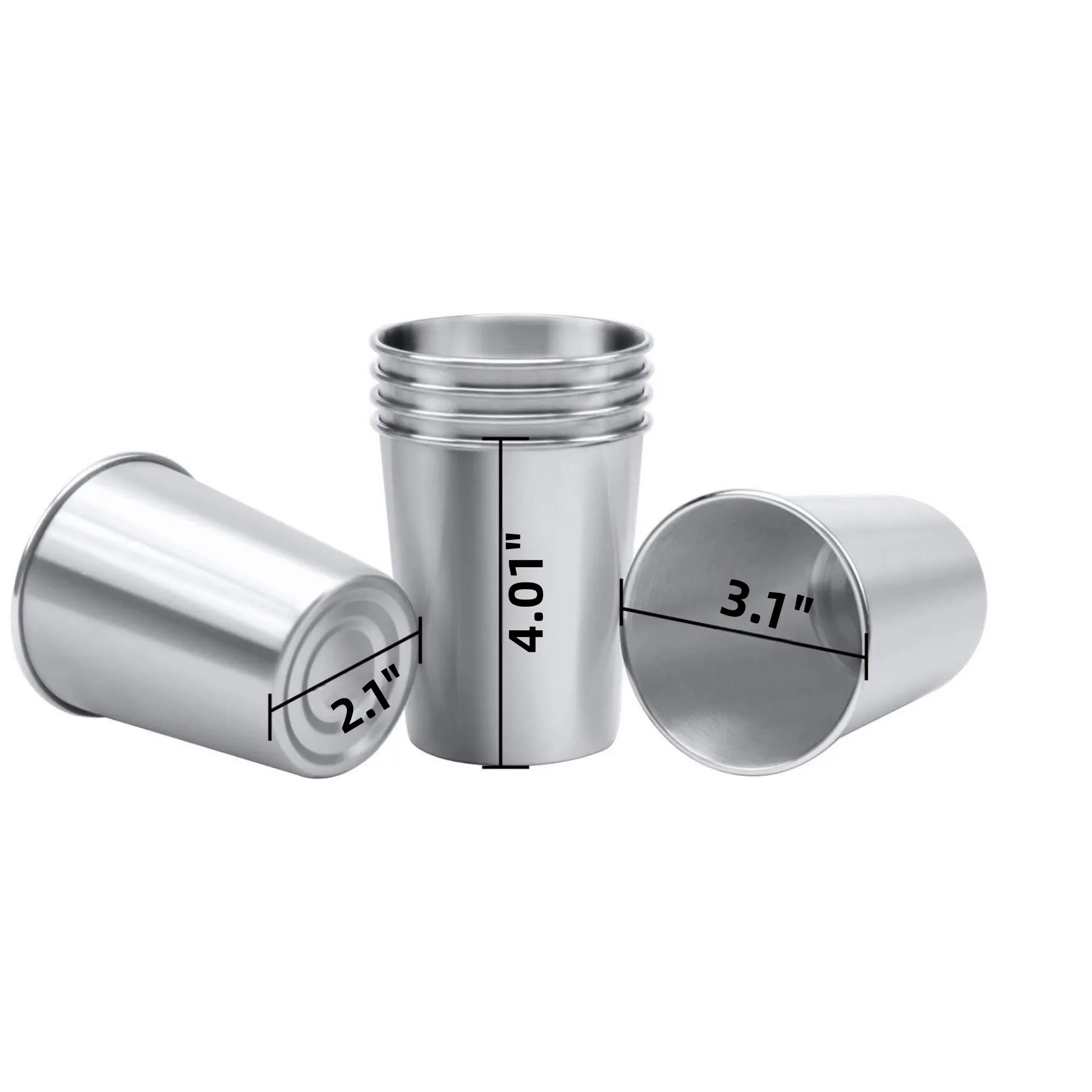 12 Ounce Stainless Steel Pint Cups 3