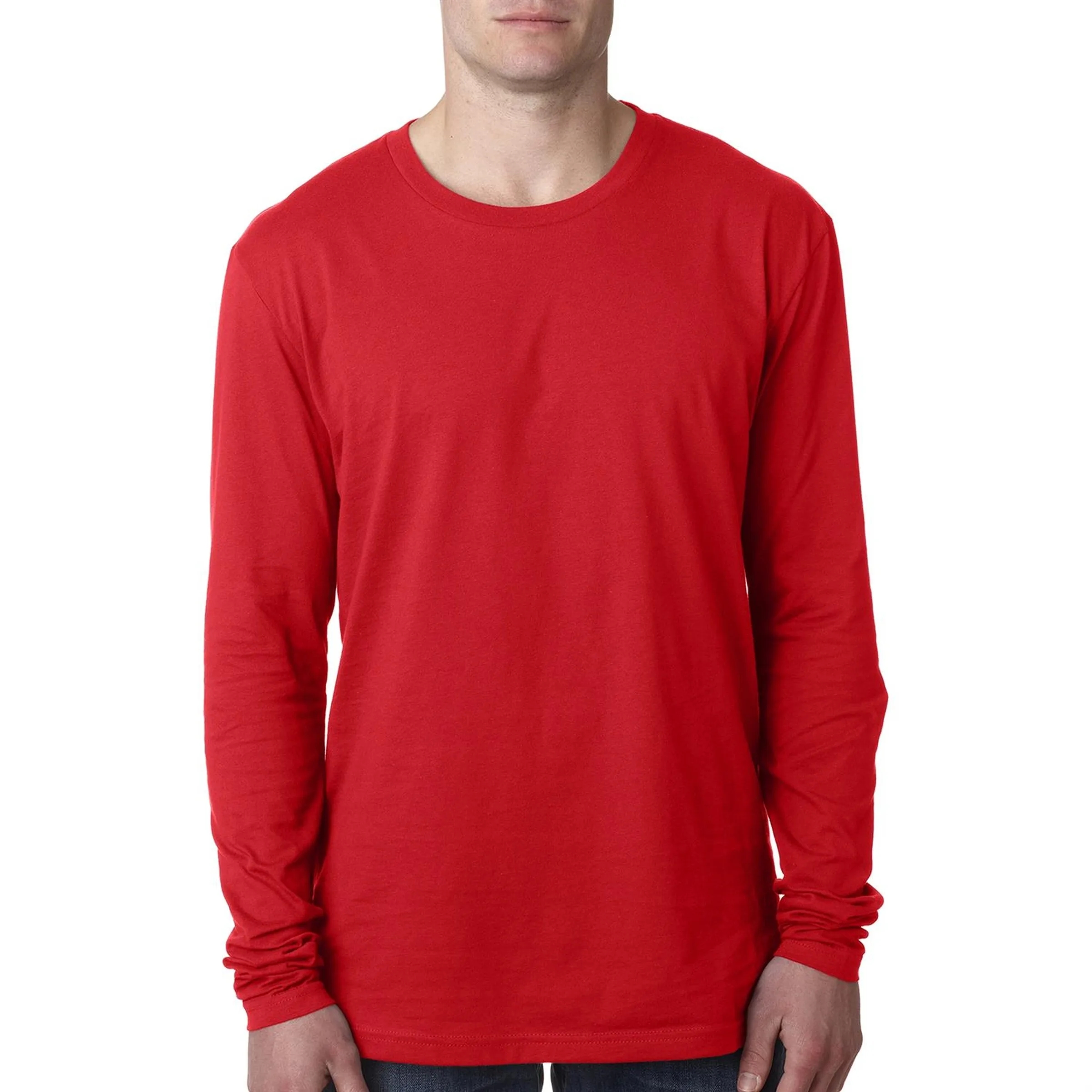 Next Level Men's Cotton Long-Sleeve Crew 24