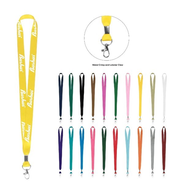 3/4" Lanyard With Metal Crimp And Optional Clamp 1