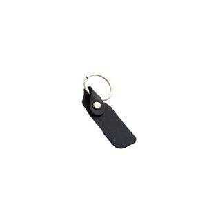 Sleek Rectangle PU Leather Simple Keychain 22