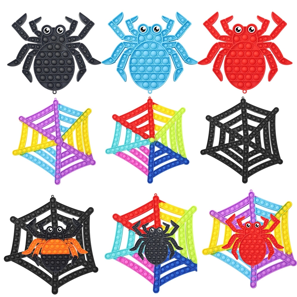 HalloweenPush Pop Bubble Fidget Luminous Sensory Squishy Toy 4