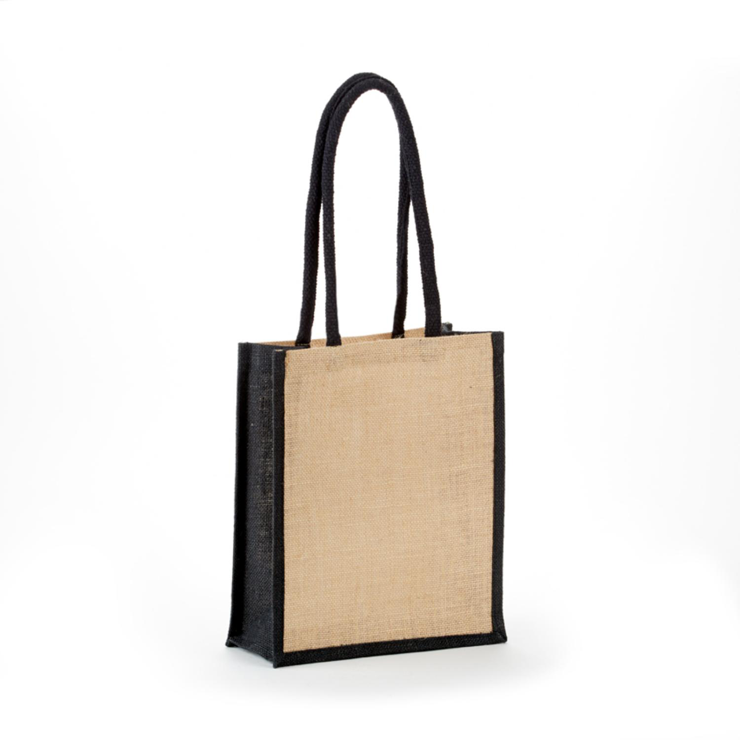 All-Natural Jute Book Bag with Rope Handles 2