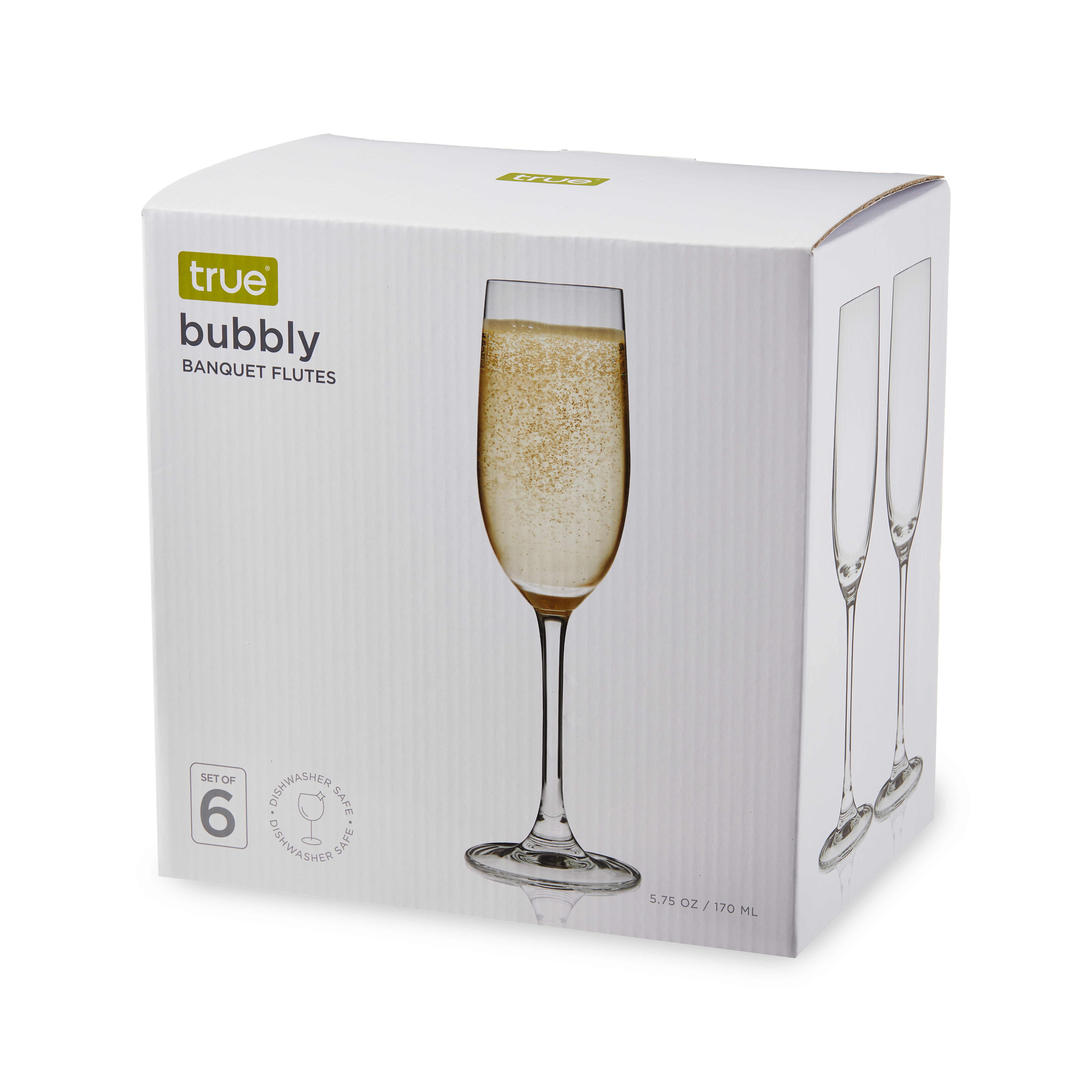 True® Stemmed Champagne Flute, set of 6 5