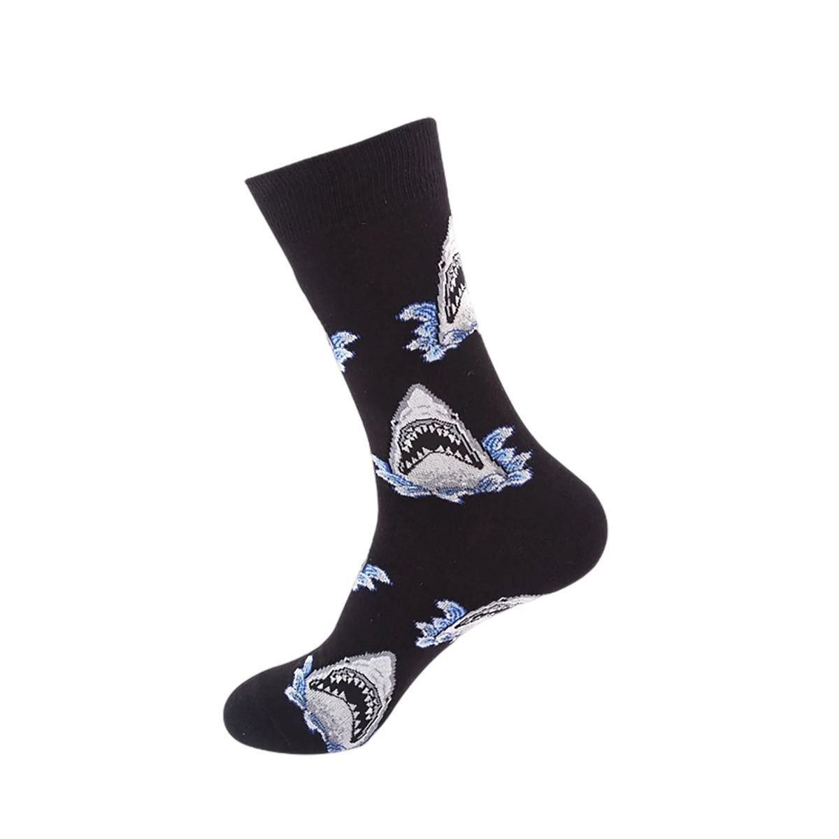 Cotton Crew Socks with Jacquard Pattern 52