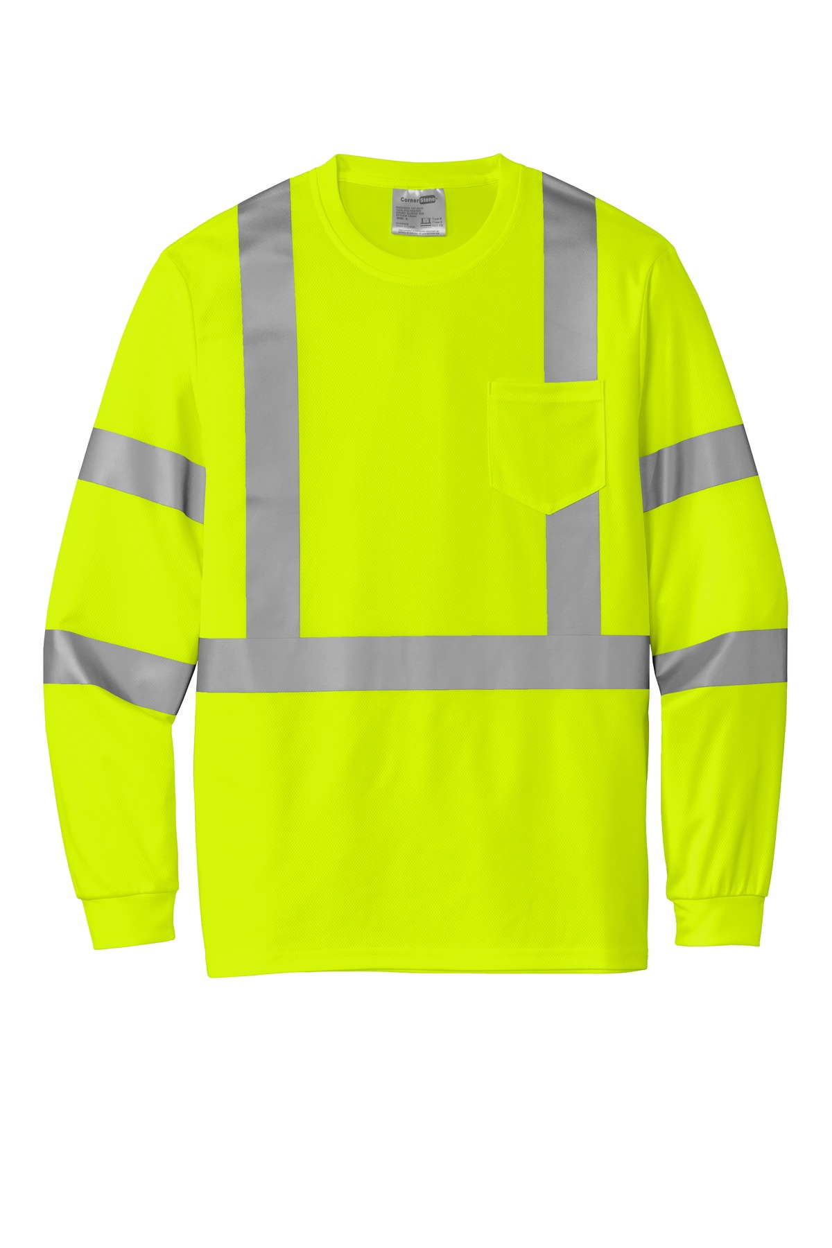 CornerStone ANSI 107 Class 3 Mesh Long Sleeve Tee. CS203 1