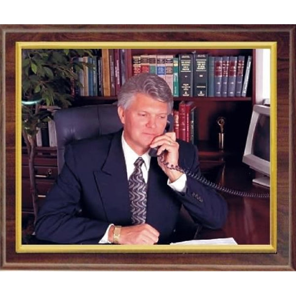 Simulated Plaque With Gold Slide-In Frame For Photo/Certificate 1