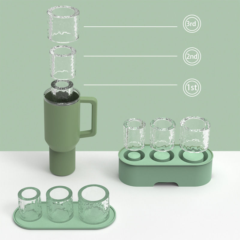 Silicone Ice Mold Tray with Lid 6