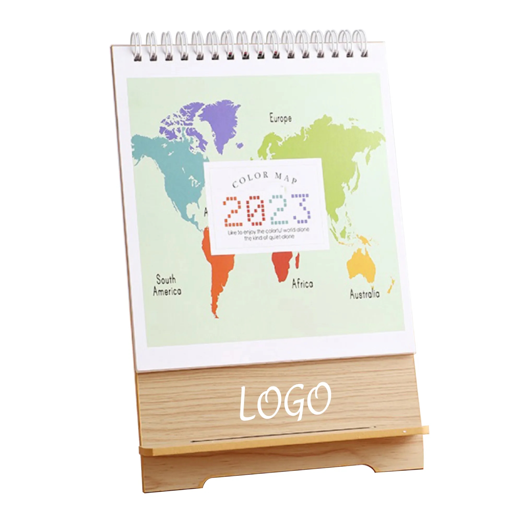 Desktop Wooden Calendars with Mobile Stand 1