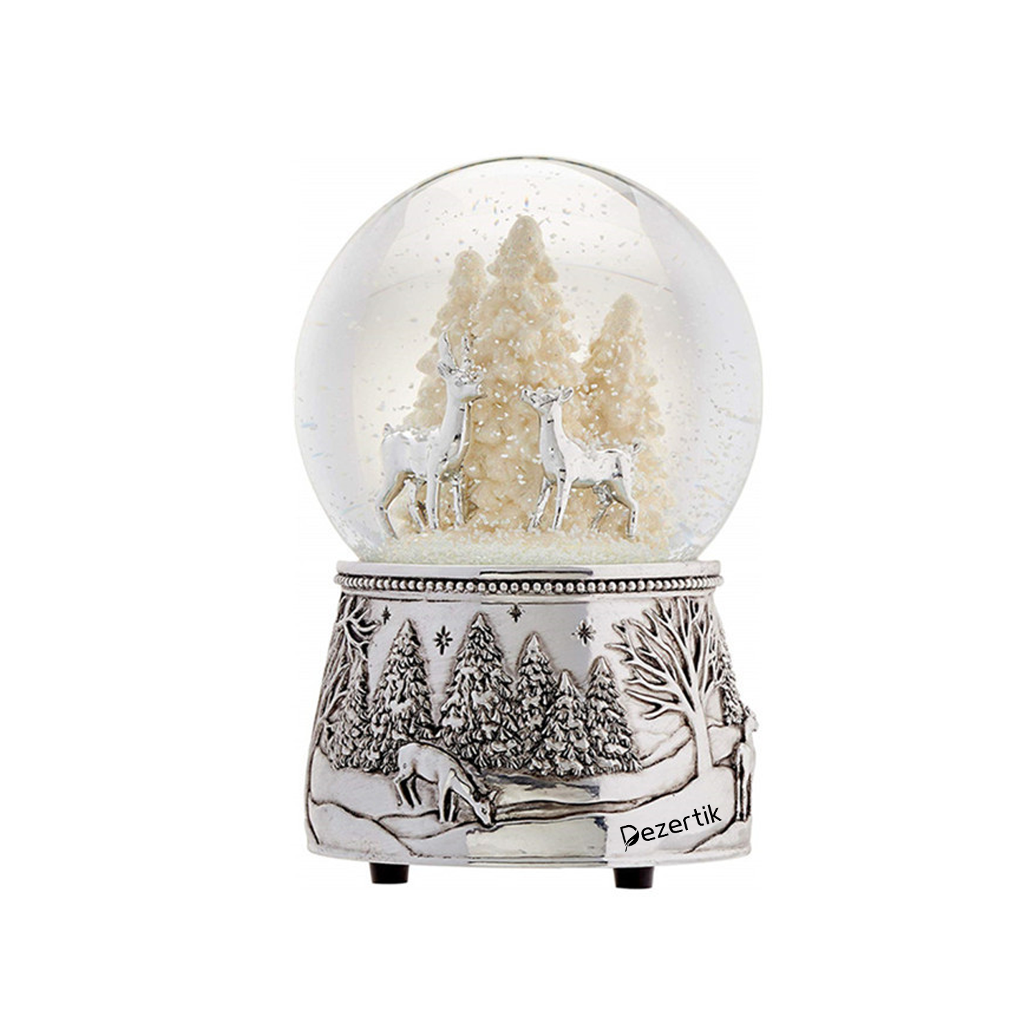 Resin Christmas Music Bell with Light for Home Decoration 4