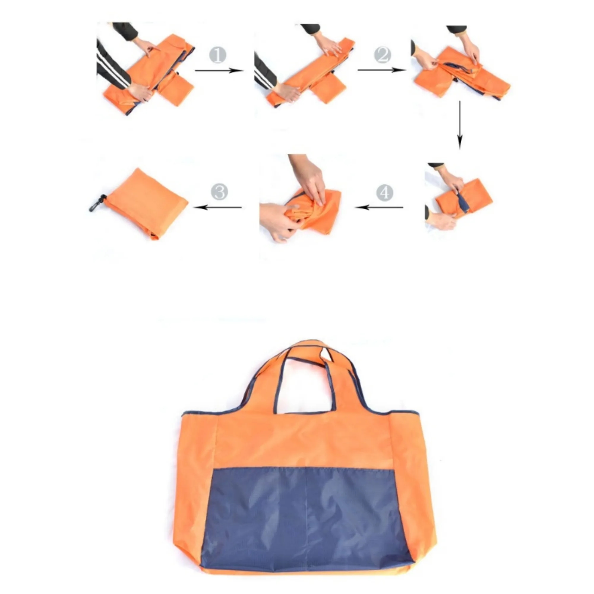 Foldable Reusable Shopping Tote Bag, custom tote bag with logo imprint 16